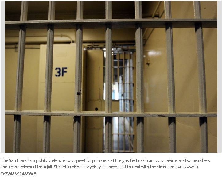 Release some inmates to ease coronavirus threat in jail, California official says  – The Sacramento Bee