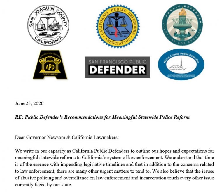 Public Defenders Call for Major Statewide Police Reform