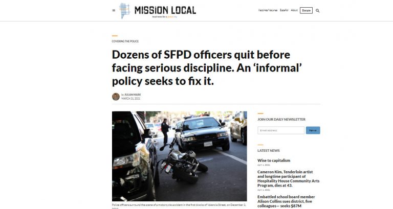 Dozens of SFPD officers quit before facing serious discipline. An ‘informal’ policy seeks to fix it.