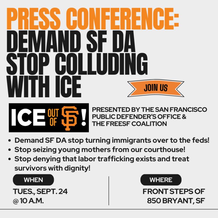 SF Public Defender’s Office Celebrates Acquittal for Labor Trafficking Survivor